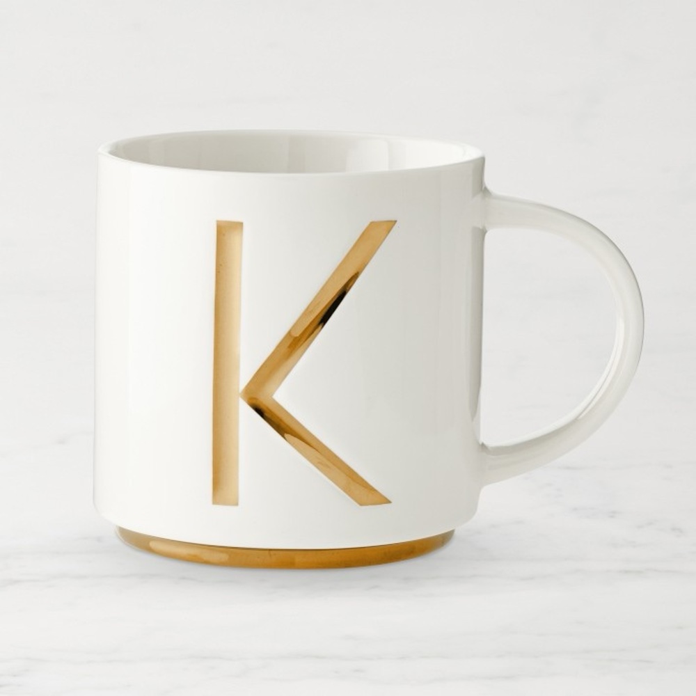 Williams Sonoma Monogram Mug Set